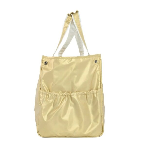 Lug Rover X-Large Carry-All Tote Metallic Gold with North Star Cream Interior - Picture 5 of 15